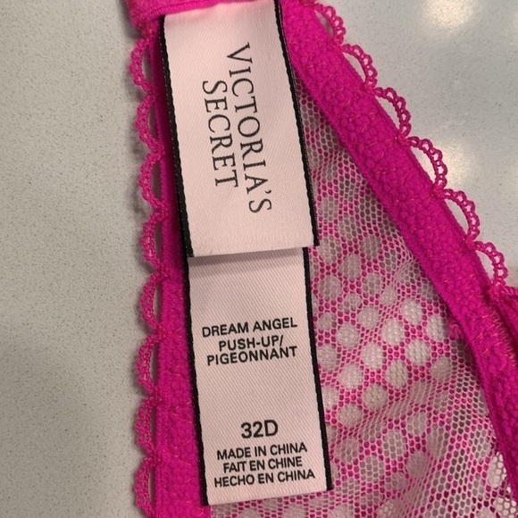 Victoria's Secret Dream Angels Push-up Bra Pink Floral 32D - Picture 13 of 15